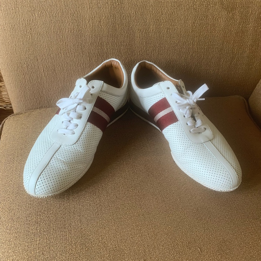 Bally
stripe-detail lace-up trainers Size 10 Mens